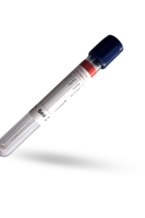 Vacuum Blood Collection Tube – 6mL, Royal Blue Top, No Additive