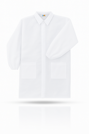 Disposable Lab Coat – White, 3 Pockets, Sizes S–XXL