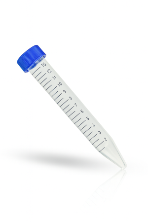 15 mL Centrifuge Tube – Plain, Screw Cap, Polypropylene, Bulk, Sterile, DNase & RNase Free