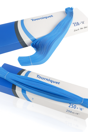 Disposable Tourniquet Straps – 18 x 1 Inch, Blue (Soft & Hard)
